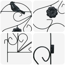 Clôture de jardin 5 pcs Noir Acier 511726511726