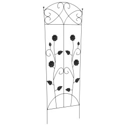 Clôture de jardin 3 pcs Noir 110,5 x 42,5 cm Acier 511727511727