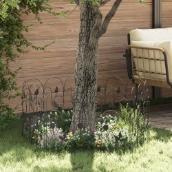 Clôture de jardin 5 pcs Noir Acier 511729511729