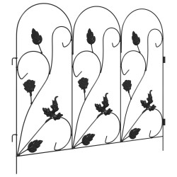 Clôture de jardin 5 pcs Noir Acier 511729511729