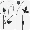Clôture de jardin 5 pcs Noir Acier 511729511729