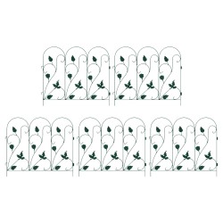 Clôture de jardin 5 pcs Vert Acier 511730511730
