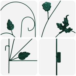 Clôture de jardin 5 pcs Vert Acier 511730511730