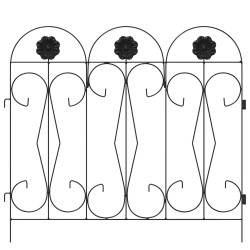 Clôture de jardin 5 pcs Noir Acier 511731511731