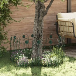 Clôture de jardin 5 pcs Vert Acier 511732511732