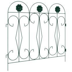 Clôture de jardin 5 pcs Vert Acier 511732511732