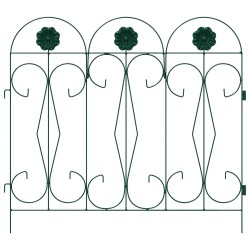 Clôture de jardin 5 pcs Vert Acier 511732511732