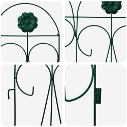 Clôture de jardin 5 pcs Vert Acier 511732511732
