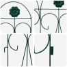 Clôture de jardin 5 pcs Vert Acier 511732511732