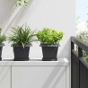 Pot de Fleurs Carré 6 pcs Noir 20 x 20 x 16 cm Plastique 511744511744