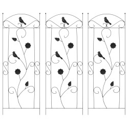 Clôture de jardin 3 pcs Noir 110 x 40 cm Acier 511745511745