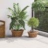 Panier de Plante avec stockage 2 pcs Marron Rattan Lacak 511756511756