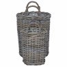 Panier de Plante avec stockage 2 pcs Gris Rattan Kubu 511757511757