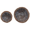 Panier à plantes avec stockage 2 pcs Marron Rattan Kubu 511758511758