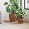 Panier de Plante avec stockage 2 pcs Marron Rattan Lacak 511760511760