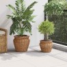 Panier de Plante avec stockage 2 pcs Marron Rattan Lacak 511760511760