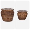 Panier de Plante avec stockage 2 pcs Marron Rattan Lacak 511760511760