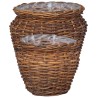 Panier de Plante avec stockage 2 pcs Marron Rattan Lacak 511760511760