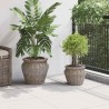 Panier de Plante avec stockage 2 pcs Gris Rattan Lacak 511761511761