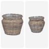 Panier de Plante avec stockage 2 pcs Gris Rattan Lacak 511761511761