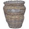 Panier de Plante avec stockage 2 pcs Gris Rattan Lacak 511761511761