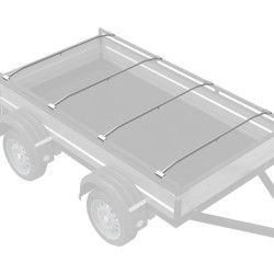 Support de bâche pour remorques 4 pcs Argent 130-210 cm 511765511765