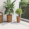 Panier de Plante avec stockage 2 pcs Marron Rattan Kubu 511775511775