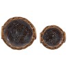 Panier de Plante avec stockage 2 pcs Marron Rattan Kubu 511775511775