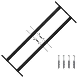 Grille de Fenêtre 76 x 30 cm Acier enduit de poudre Noir 511777511777