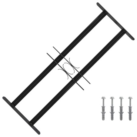 Grille de Fenêtre 76 x 30 cm Acier enduit de poudre Noir 511777511777