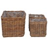 Panier de plantation avec stockage 3 pcs Marron Rattan Kubu 511778511778