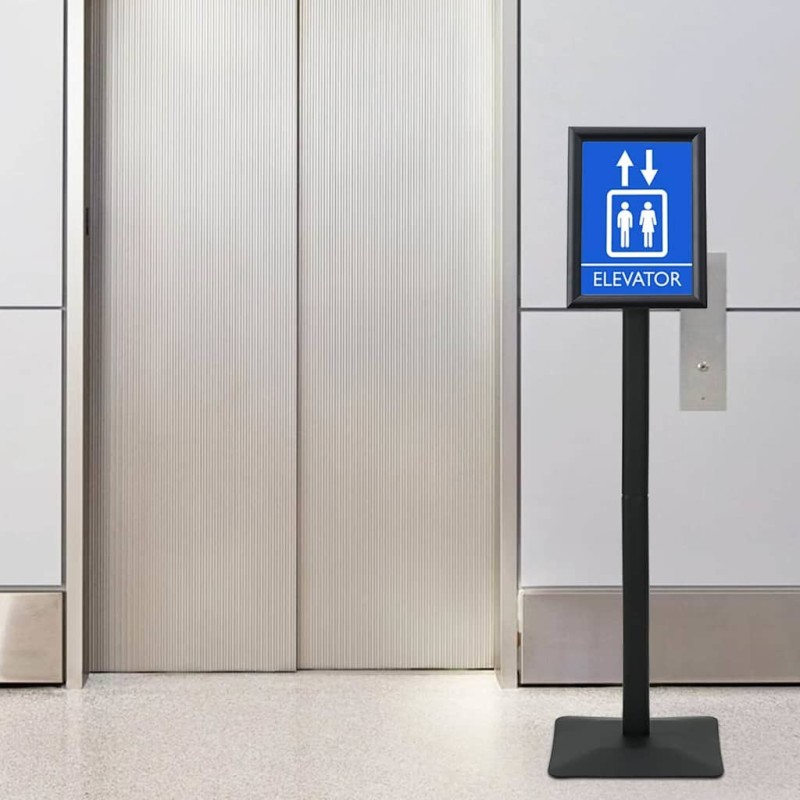 Stand de Poster sur Pied Argenté a4 Fonte 511781511781