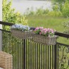 Panier à jardinière suspendu 2 pcs Gris 48 x 22 x 15 cm 511784511784