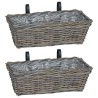 Panier à jardinière suspendu 2 pcs Gris 48 x 22 x 15 cm 511784511784