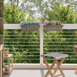 Panier à jardinière suspendu 2 pcs Gris 48 x 22 x 15 cm 511784511784