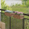 Panier à jardinière suspendu 2 pcs Marron 48 x 22 x 15 cm 511785511785
