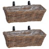 Panier à jardinière suspendu 2 pcs Marron 48 x 22 x 15 cm 511785511785