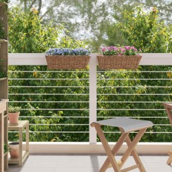 Panier à jardinière suspendu 2 pcs Marron 48 x 22 x 15 cm 511785511785