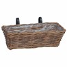 Panier à jardinière suspendu 2 pcs Marron 48 x 22 x 15 cm 511785511785