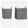 Panier de Plante avec stockage 2 pcs Gris Rattan Lacak 511786511786