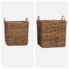 Panier de Plante avec stockage 2 pcs Marron Rattan Lacak 511787511787