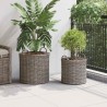 Panier à Plantes avec stockage 2 pcs Gris Rotin Lacak 511794511794