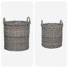 Panier à Plantes avec stockage 2 pcs Gris Rotin Lacak 511794511794