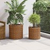 Panier à Plantes avec stockage 2 pcs Marron Rotin Lacak 511795511795