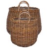 Panier à Plantes avec stockage 2 pcs Marron Rattan Lacak 511797511797