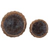 Panier à Plantes avec stockage 2 pcs Marron Rattan Lacak 511797511797