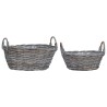 Panier de Plante avec stockage 2 pcs Gris Rattan Lacak 511798511798
