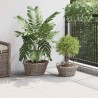 Panier de Plante avec stockage 2 pcs Gris Rattan Lacak 511798511798