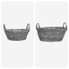 Panier de Plante avec stockage 2 pcs Gris Rattan Lacak 511798511798