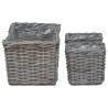 Panier de plantation avec stockage 3 pcs Gris Rattan Kubu 511799511799